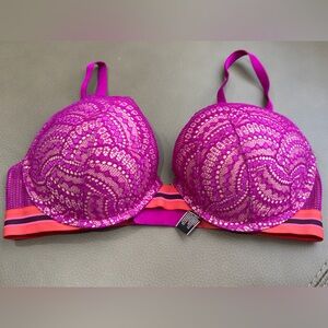 Victoria's Secret Fuchsia Lace Bra